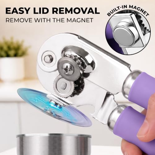 Zulay Kitchen Stainless Steel Swing Open Manual Can Opener Comfortable Grip