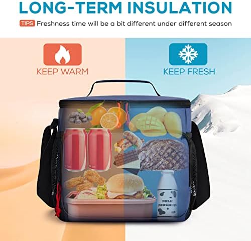 TOURIT Large Lunch Bag 14L Insulated Lunch Box Lunch Cooler for Men Women Work, Black