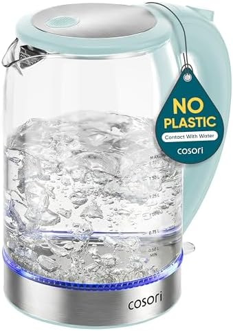 Cosori Electric Kettle, No Plastic Contact with Water, 1.7L, Green