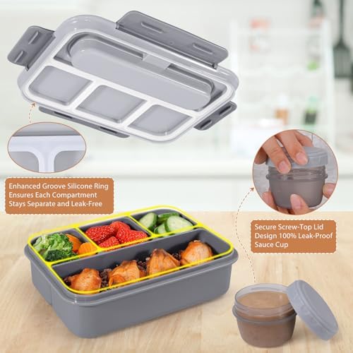 Caperci Bento Box Adult - 50 oz Large Lunch Containers for Adults and Teens
