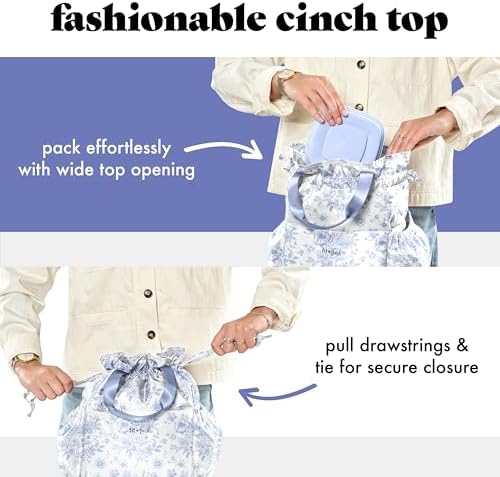 Fit & Fresh Cromwell Cinch Insulated Lunch Bag for Women w/Containers