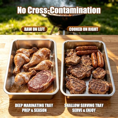 20 Inch Stainless Steel Grill Carry System Tray Set