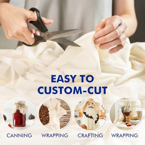 2 Yards Reusable Cheesecloth, Grade 100, Cheese Cloth for Straining Craft, 100% Cotton Unbleached Muslin Cloth Strainer for Cooking, Baking, Juicing, Cheese Making
