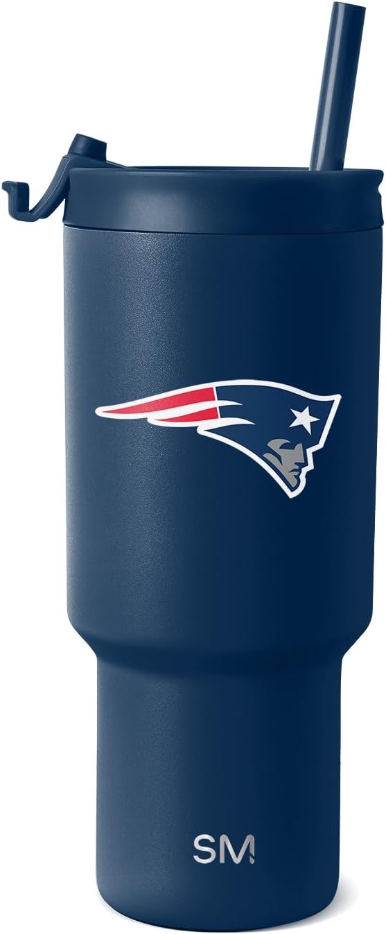 Simple Modern Officially Licensed NFL 30oz Tumbler with Flip Lid and Straws | Football Insulated Stainless Steel Cup | Gifts for Men Women | Trek Collection