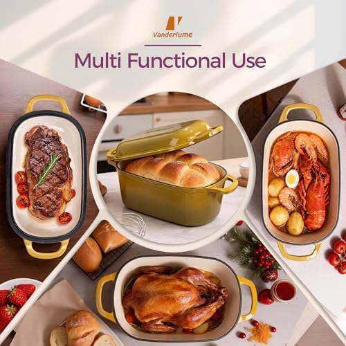 4.6-Quart Oval Dutch Oven for Bread Baking