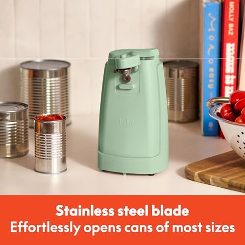 bella Electric Can Opener, Automatic One-Touch, Seaglass