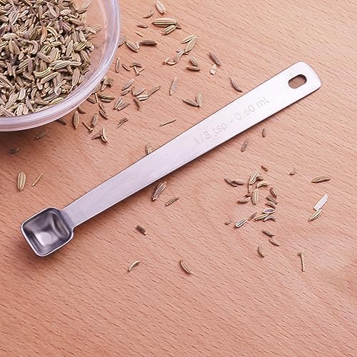 2PCS 1/8tsp(0.6ml) Tiny Measuring Spoon, Small Teaspoon for Tiny Amounts