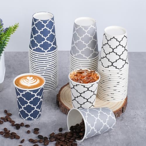 Clawsoff 300 Pack Paper Cups 8 oz, Disposable Coffee Cups 8 OZ