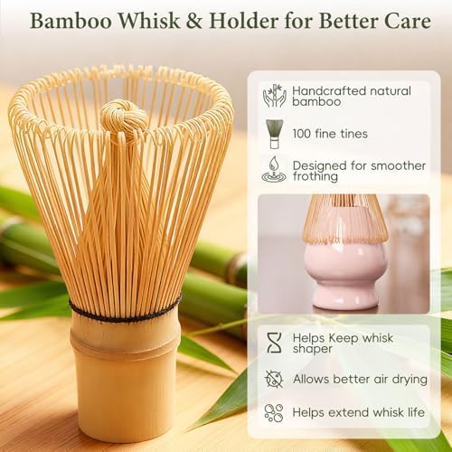 Matcha Whisk Set with Ceramic Bowl & Bamboo Chasen