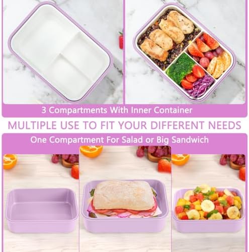 LOVINA Bento Box for Adults - 1100 ML Lunch Box Container For Kids Teens