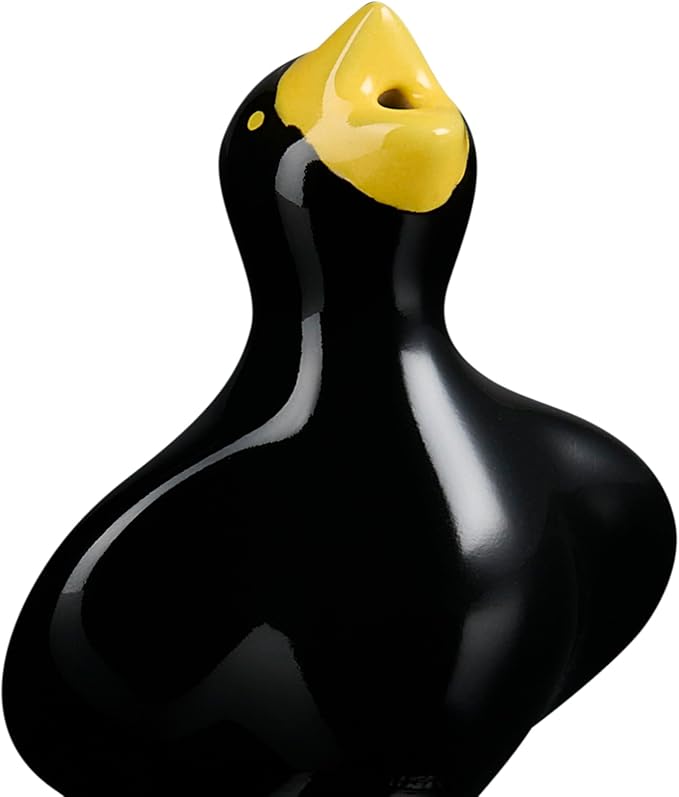 Le Creuset Stoneware Pie Bird, 3.25", Black with Yellow Beak