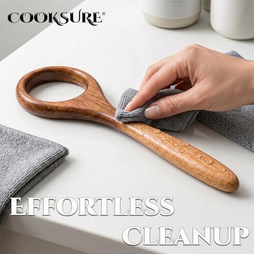 Danish Dough Whisk for Sourdough Bread – 13 Inch Bread Whisk with Wooden Handle – Smoothly Sturdy for Heavy Dough Baking, Swedish Dough Whisk Tool