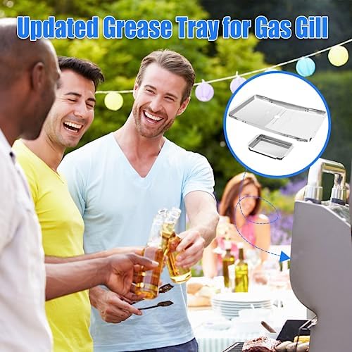 Grease Tray Replacement with Catch Pan for Dyna Glo Grill Adjustable Length