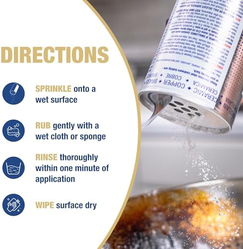 Bar Keepers Friend Cookware Cleanser & Polish (2 x 12 oz) Stainless Steel Cleaner & Degreaser for Pots, Pans, Bakeware & Grills - Removes Sticky Residue, Rust Stains & Lime Deposits
