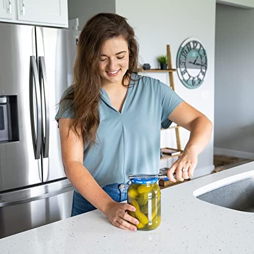 Oleex Jar Opener for Weak Hands (x2) with Keychain Bottle Cap Opener. Easy Seniors Arthritis, Kids Openers. Gripper Tight Lid Opener, Kitchen Gadgets