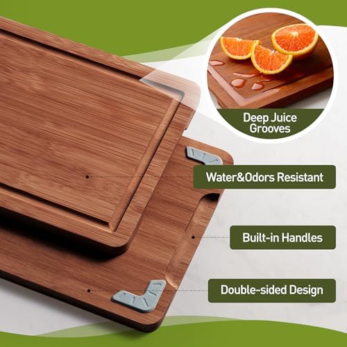 Bamboo Cutting Board Set Non Slip Feet Over Sink Father Day Dad Parents Papa Stepdad Pappy Poppy Pawpaw Who Want Nothing Everything Future Groom Bride Law Christmas Xmas