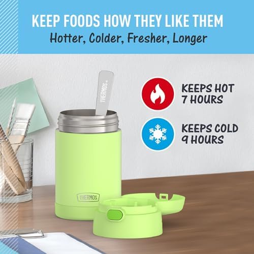 THERMOS FUNTAINER Food Jar with Spoon, 16oz, Neon Lime