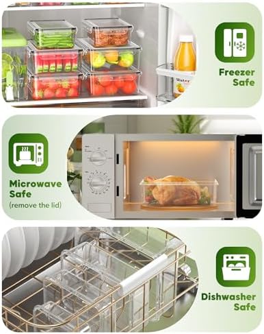 KEMETHY 60 PCS Food Storage Containers with Lids, Plastic Food Containers