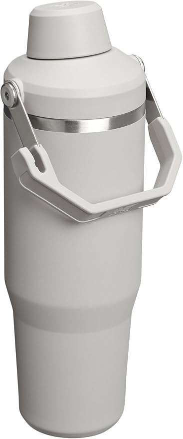 Stanley IceFlow 2.0 Fast Flow Tumbler with Handle 30 oz | Twist On Angled Spout Lid | Leakproof Water Bottle | Insulated Stainless Steel | BPA-Free | Ash