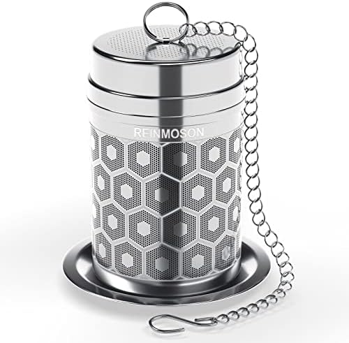 Reinmoson Extra Fine Mesh Tea Infuser for Loose Leaf Tea Steeper 1.5”x2.2”