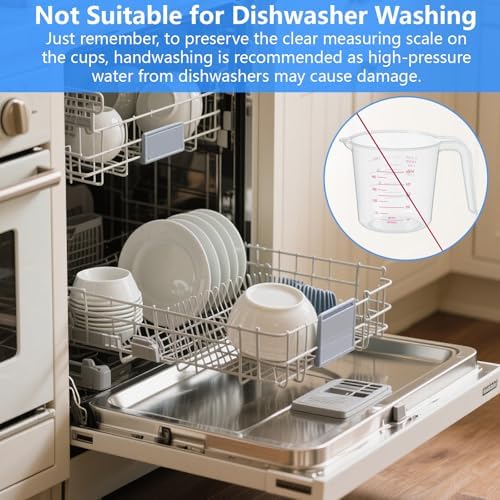 DTDNZKN 2 Pack Measuring Cup Set, 250ml (1-Cup) and 500ml (2-Cup)