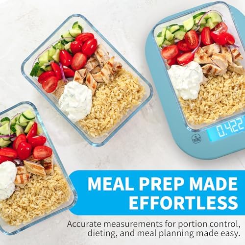 Smart Weigh Blue Kitchen Scale, 11 lb x 1g, Meal Prep & Portion Control