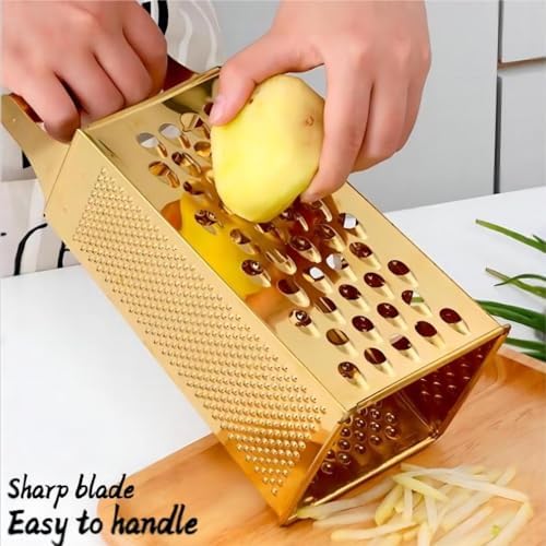 Stainless Steel 4 Sides Multifunctional Grater Slicer with Handle
