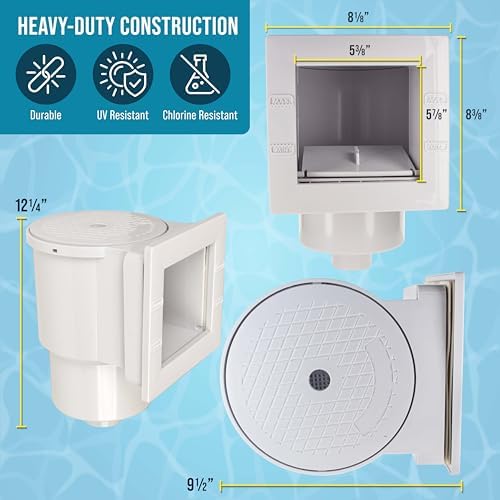 U.S. Pool Supply Standard Thru-Wall Above Ground Pool Skimmer Kit, Complete
