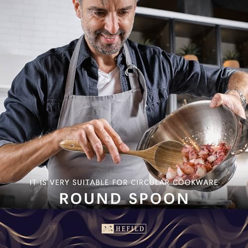 Wooden Spoons for Cooking, 7-Piece Acacia Wood Utensil Gift Set