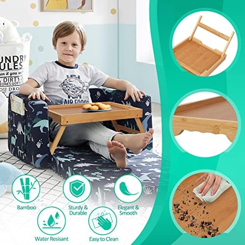 Artmeer FSC 100% Bamboo Bed Tray with Folding Legs, X-Large, Natural