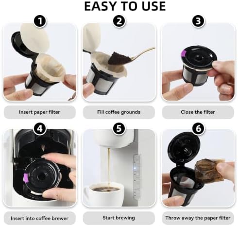 Fanativita 300ct K Cup Coffee Filters with Genius Lid, Unbleached