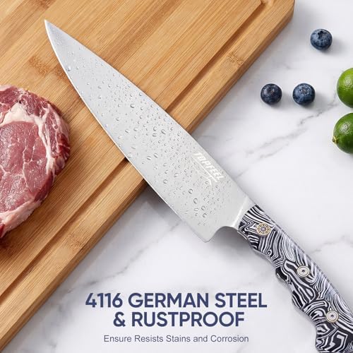 Topfeel 3-Piece Kitchen Knife Set, 5Cr15MoV High Carbon Stainless Steel