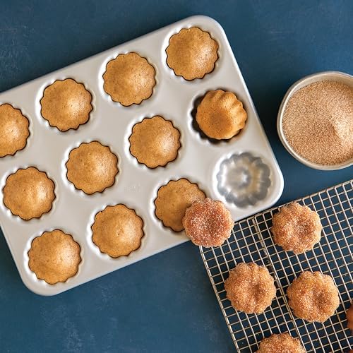 Nordic Ware Formed Mini Bundt, 12 Cavity Cupcake, Twilight Blue (Pack of 4)