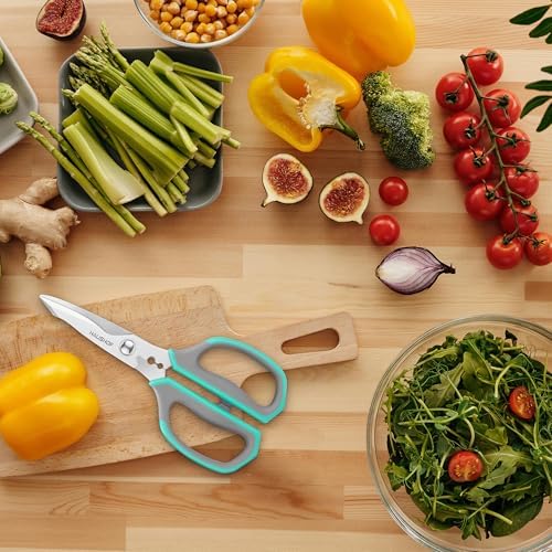 HAUSHOF Kitchen Scissors for Food, 8-1/4" Kitchen Scissors All Purpose