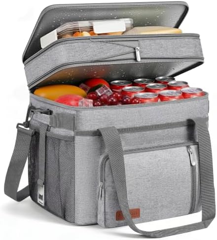 MIYCOO Cooler Bag with Expandable Double Deck, 60 Can Leakproof Cooler