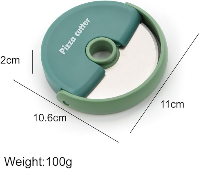 Generic Pizza cutter wheel with protective blade cover, easy to clean, dishwasher safe Handheld rolling pizza slicer (01), undefined