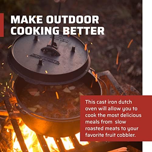 Camp Chef Cast Iron Dutch Oven, Pre-Seasoned, 6 qt