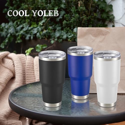 30 oz Tumbler with Lid Stainless Steel Tumblers Bulk, 8 Pack