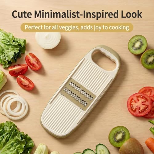 NACOLUS Handheld Mandoline Slicer for Kitchen,3 Blades with Hand Guard