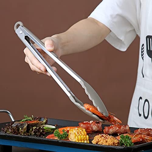Berglander Cooking Tongs Heavy Duty Food Tongs For Cooking With Silicone Tips, Kitchen Tongs, Grill Tongs, Dishwasher Safe, Easy to Clean