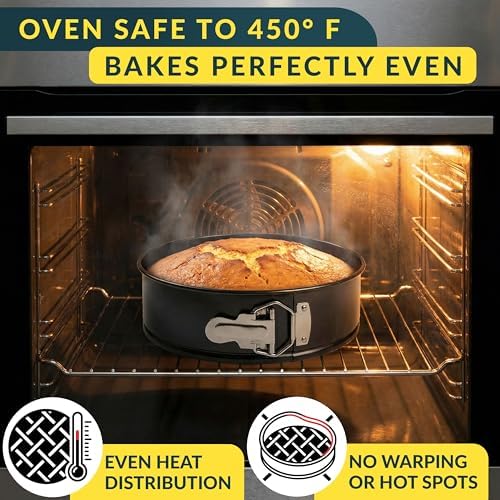 Springform Pan Set of 3, Nonstick Cheesecake Pans 4/7/9" Carbon Steel