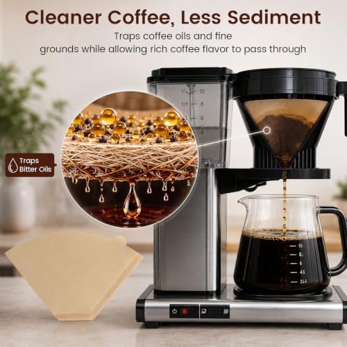 Niveaya #4 Cone Coffee Filters Fits for Ninja Maker, 200 Count