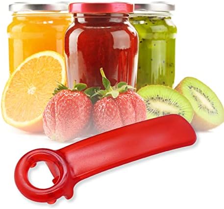 1PCS Plastic Jar Key Opener, Jar Opener for Elderly and Seniors, Red