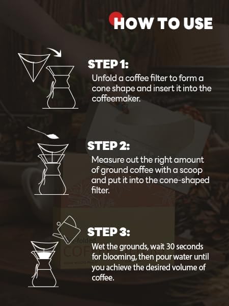 Bake Choice Coffee Filters, 5-13 Cups, for Pour-Over Coffee Makers, 50 Pcs