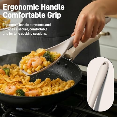 3 PACK Silicone Cooking Spoon Spatula for Nonstick Cookware, Heat‑resistant