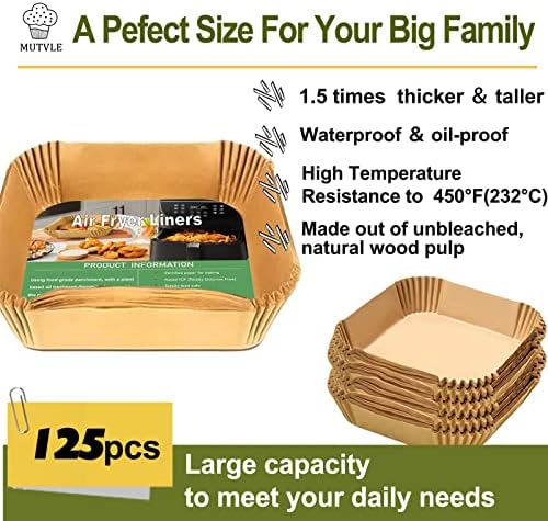 Air Fryer Liners for CHEFMAN Air Fryer 9 Qt, Power XL Air Fryer Liners