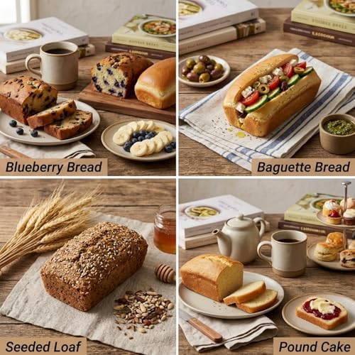 Dioycli Bread Loaf Pan for Baking Silicone Rectangular Bread Pan, 6-Cavity