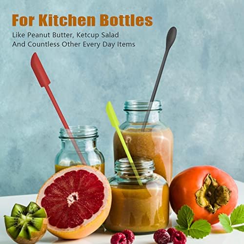 Silicone Spatula Set 6Pcs, Mini Jar Scraper for Makeup & Food