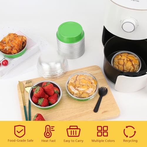 LNYZQUS 8oz Mini Pie Tins with Lids 50 Pack, 4 Inch Individual Cake Pans
