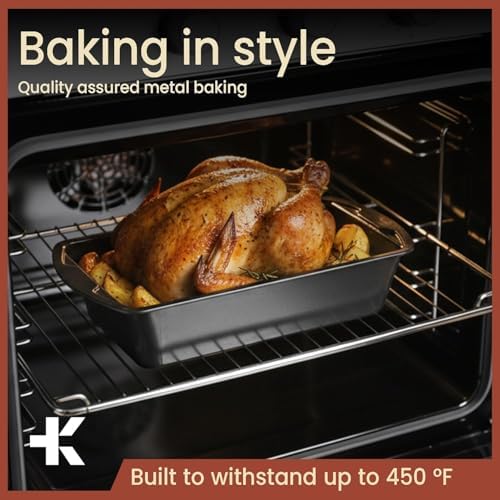 BAKKENMASTER Bakken- Swiss Loaf Pan Set 4-Piece - Deluxe Nonstick Carbon Steel Bakeware for Perfect Bread and Cakes – Dishwasher Safe, Premium Pans for Home Baking